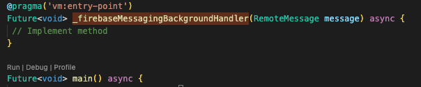 callback function is annotated as @pragma('vm:entry-point')